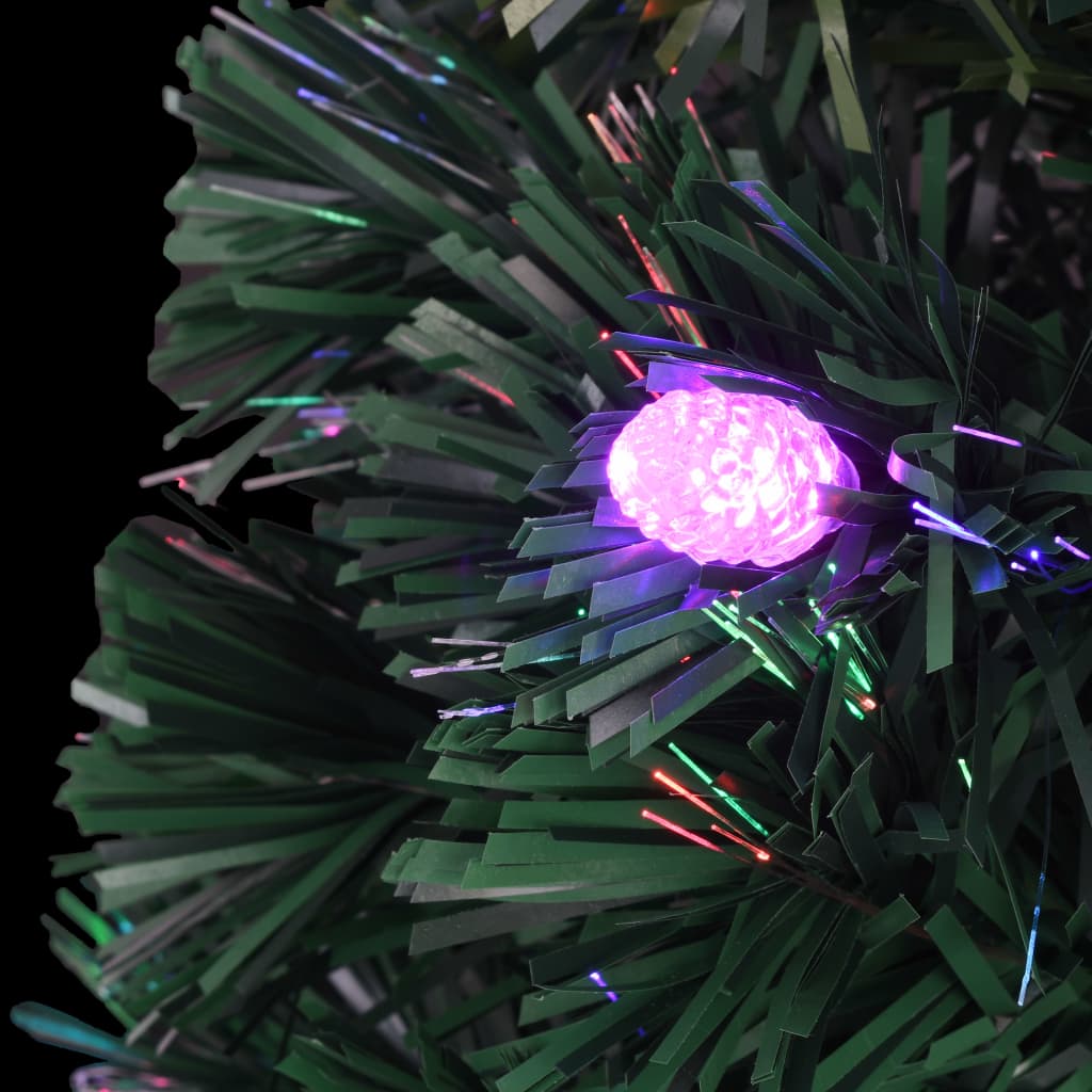 forudtændt juletræ med stativ og LED 210 cm fiberoptisk