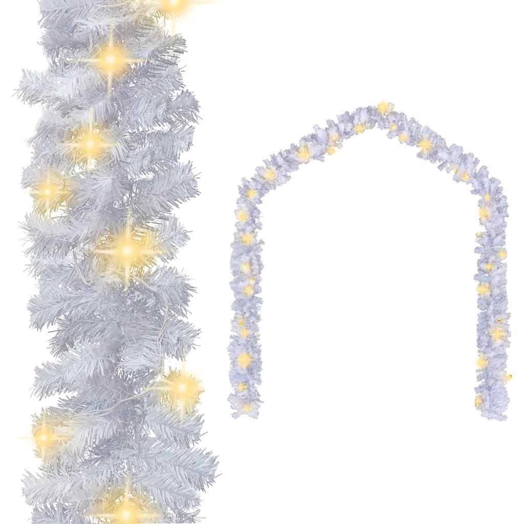 juleguirlande med LED-lys 5m hvid