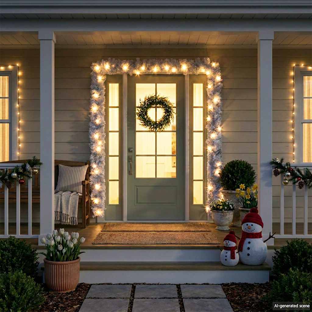 juleguirlande med LED-lys 20 m hvid