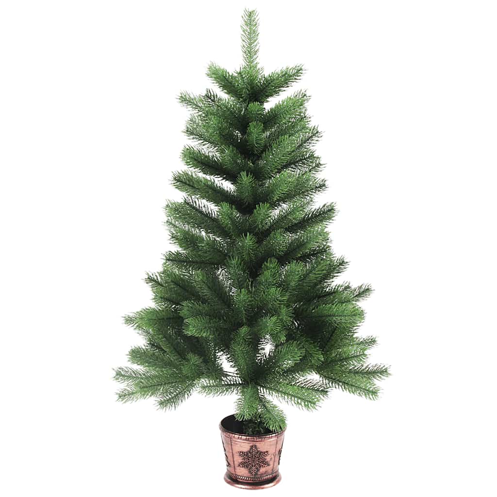 kunstigt juletræ med naturtro nåle 65 cm grøn