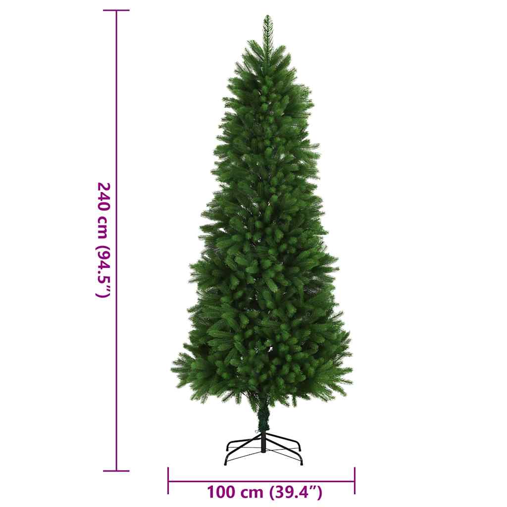 kunstigt juletræ med naturtro nåle 240 cm grøn