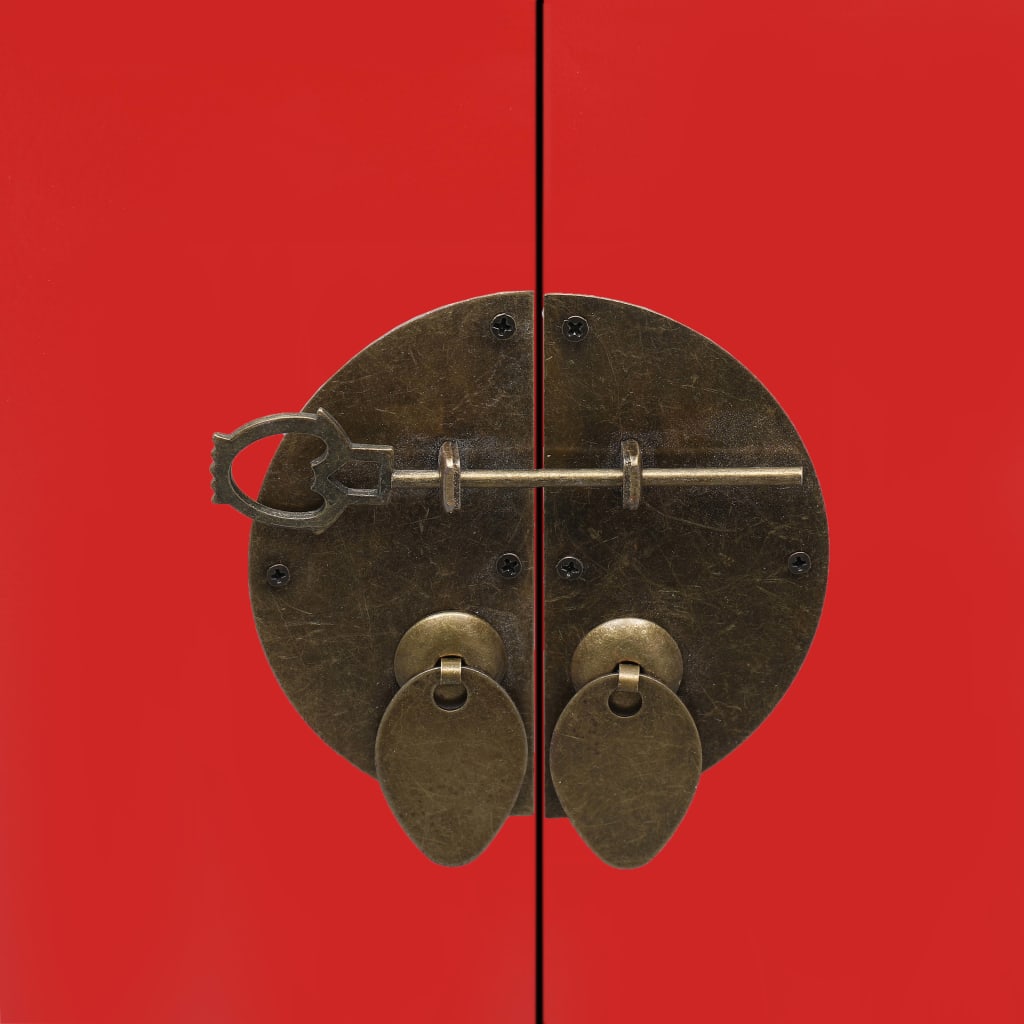 sengebord 38 x 28 x 52 cm kejsertræ rød