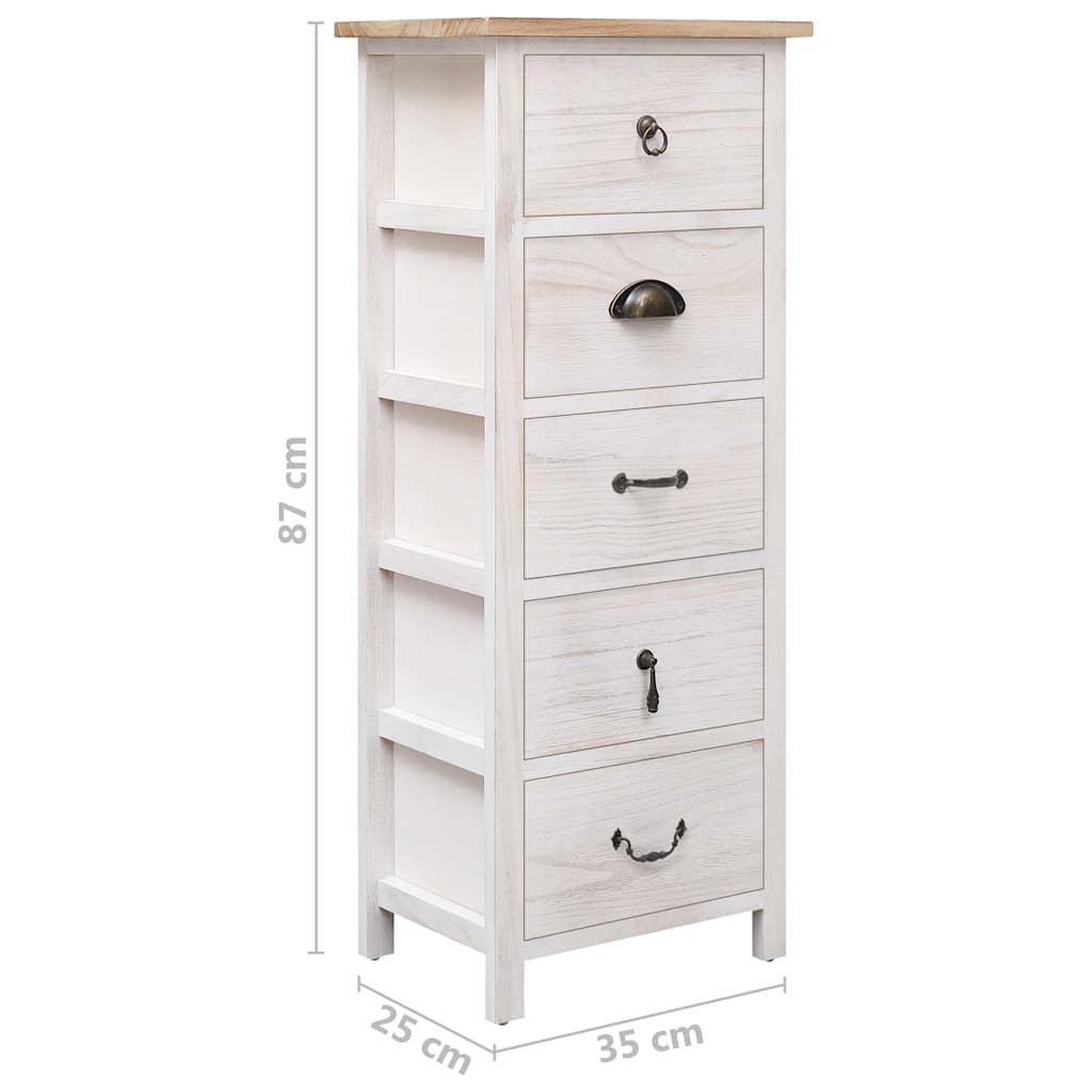 kommode 35x25x87 cm kejsertræ