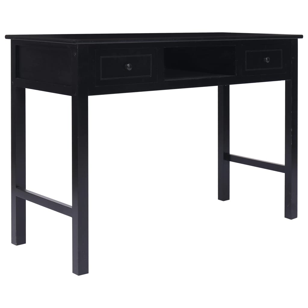 skrivebord 110 x 45 x 76 cm træ sort