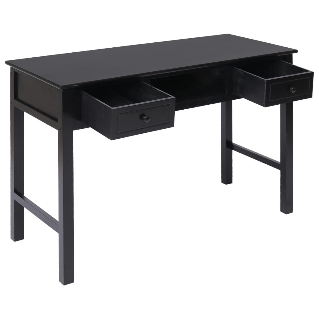 skrivebord 110 x 45 x 76 cm træ sort