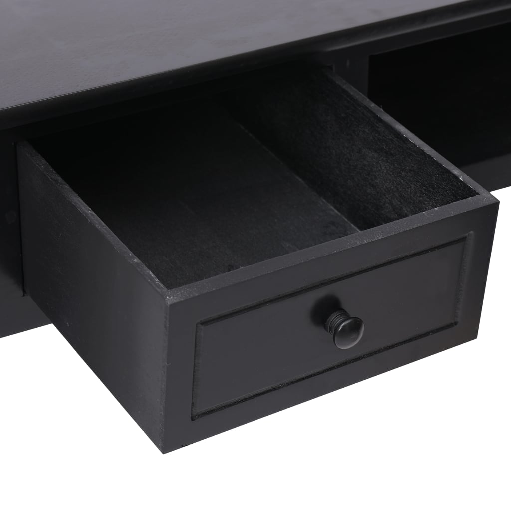 skrivebord 110 x 45 x 76 cm træ sort