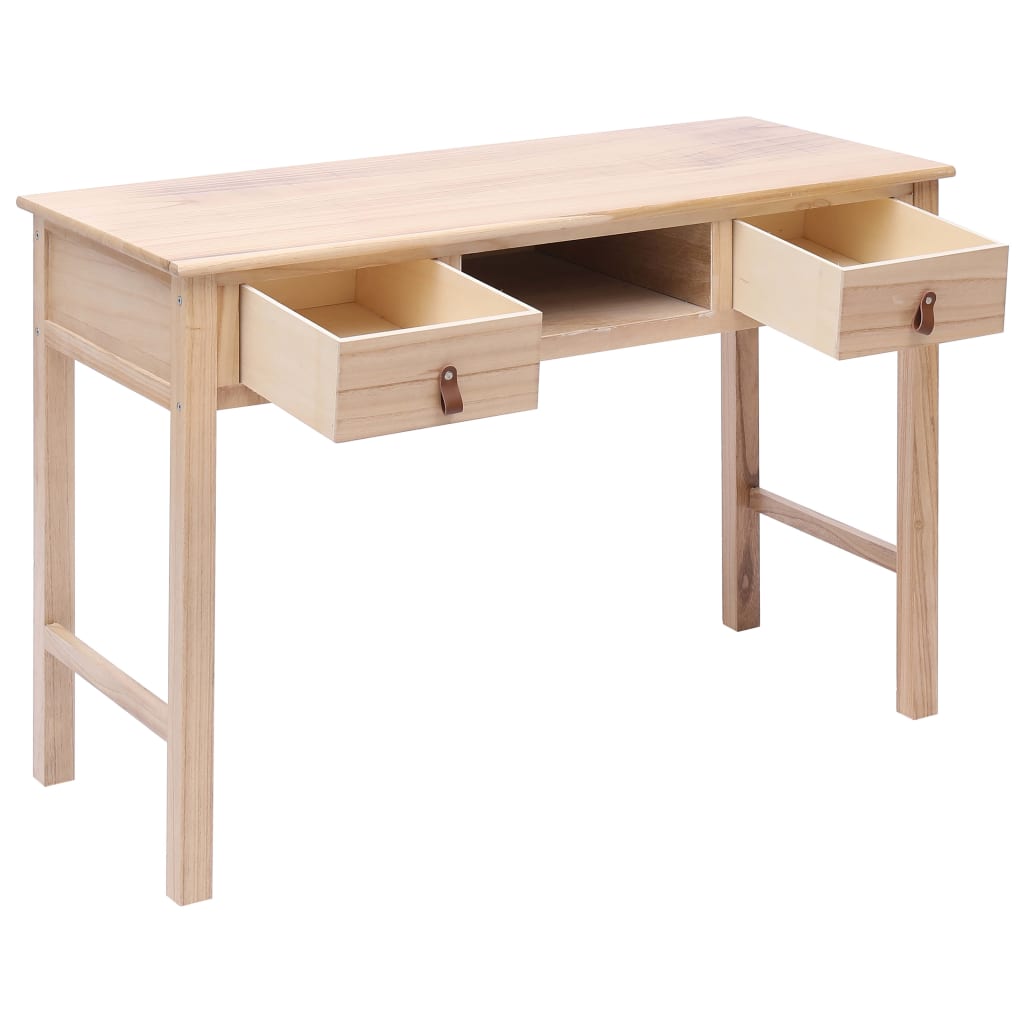 skrivebord 110 x 45 x 76 cm træ naturfarvet