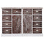 skænk med 10 skuffer 113x30x79 cm træ brun