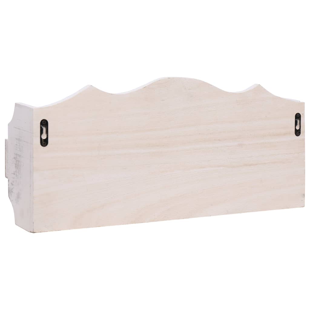 vægmonteret knagerække 50 x 10 x 23 cm træ hvid