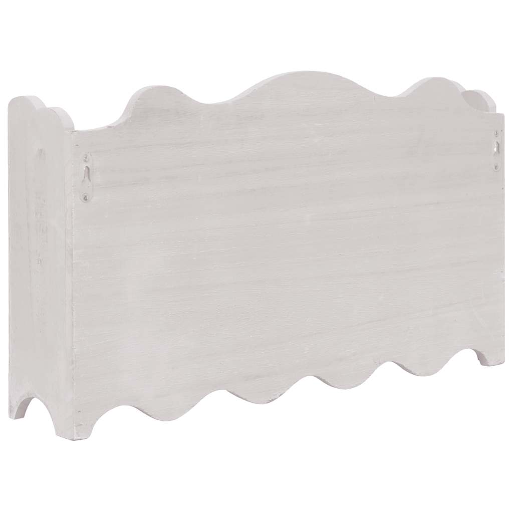 vægmonteret knagerække 50 x 10 x 30 cm træ hvid