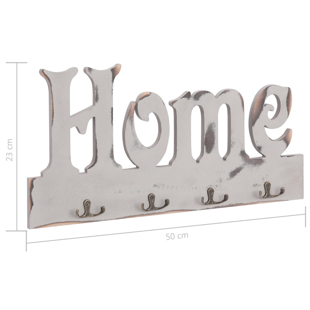 vægophængt knagerække HOME 50 x 23 cm