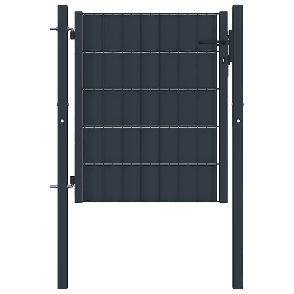 hegnslåge PVC og stål 100x100 cm antracitgrå