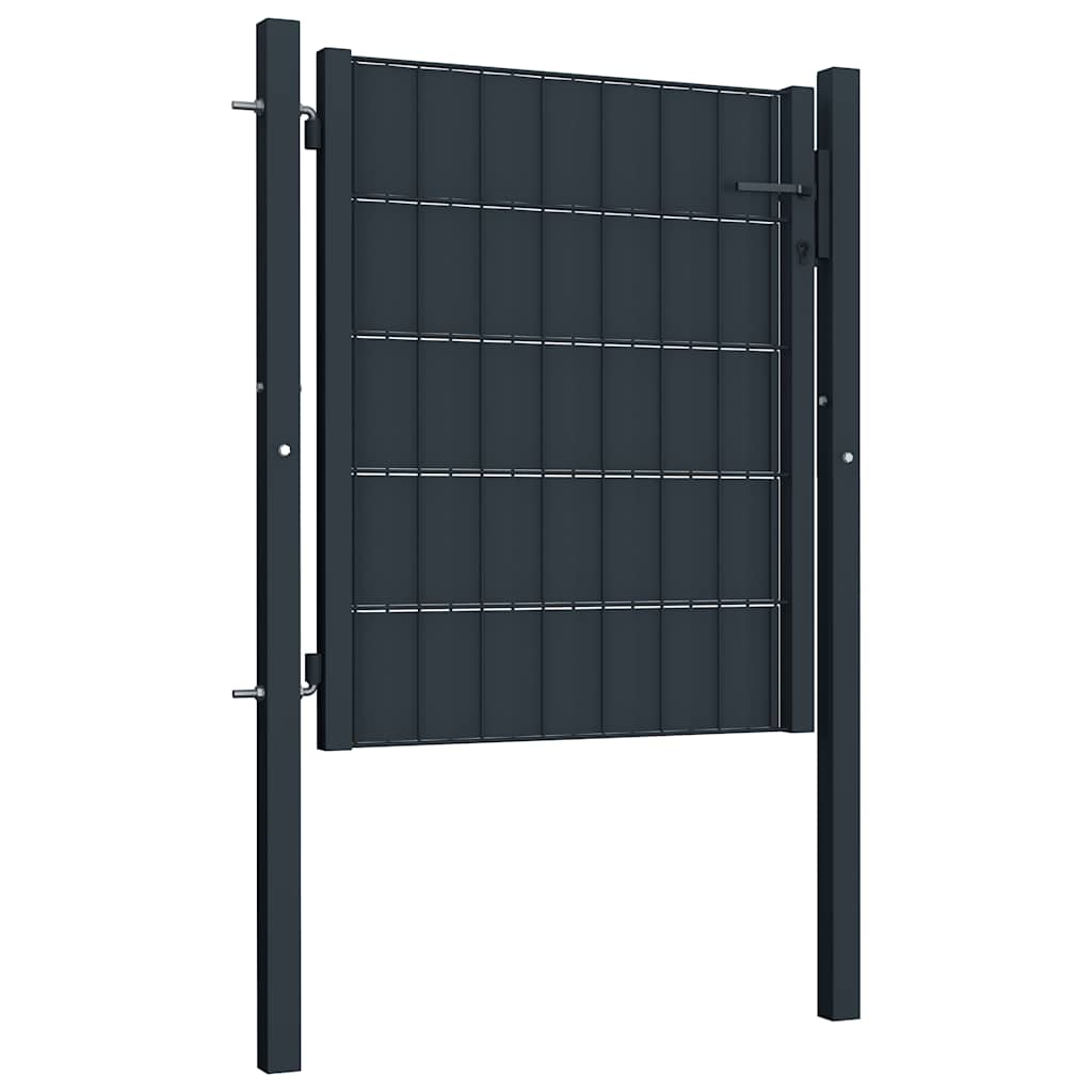 hegnslåge PVC og stål 100x100 cm antracitgrå