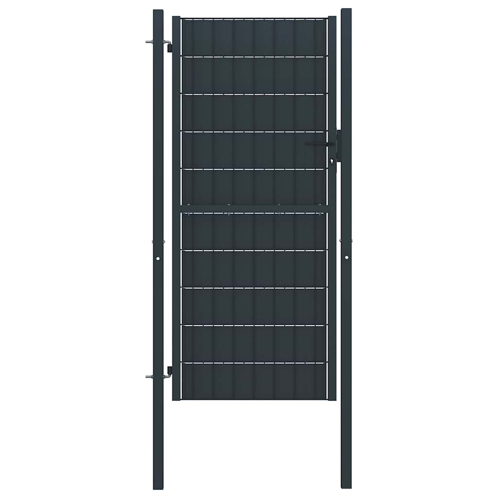 hegnslåge PVC og stål 100x124 cm antracitgrå