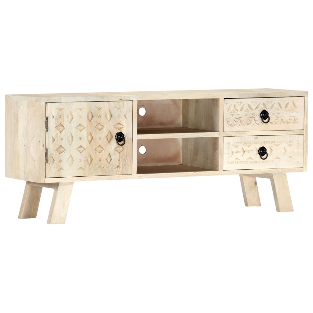 tv-skab 110 x 30 x 44 cm massivt mangotræ
