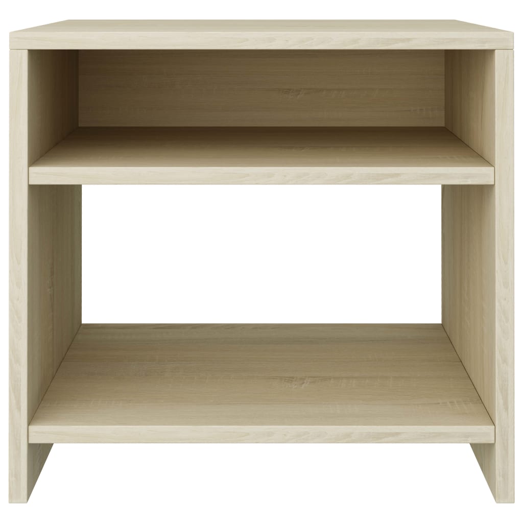 sengeborde 2 stk. 40x30x40 cm konstrueret træ Sonoma-eg