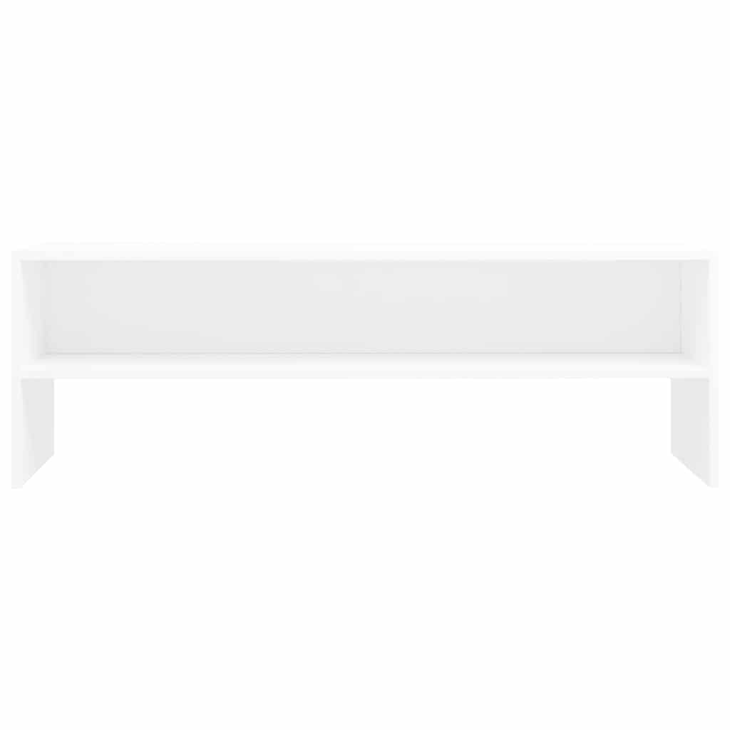 tv-bord 120x40x40 cm konstrueret træ hvid