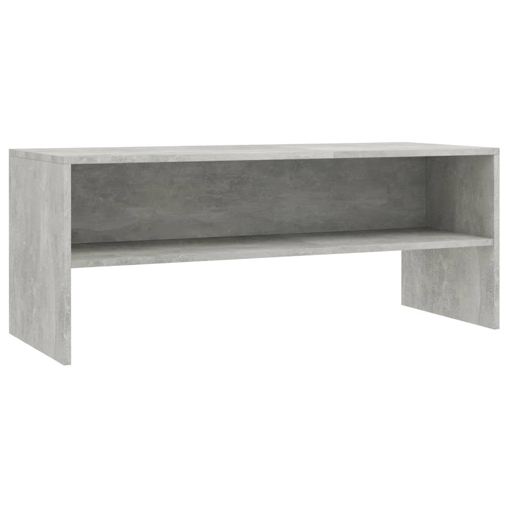 tv-bord 100x40x40 cm konstrueret træ betongrå