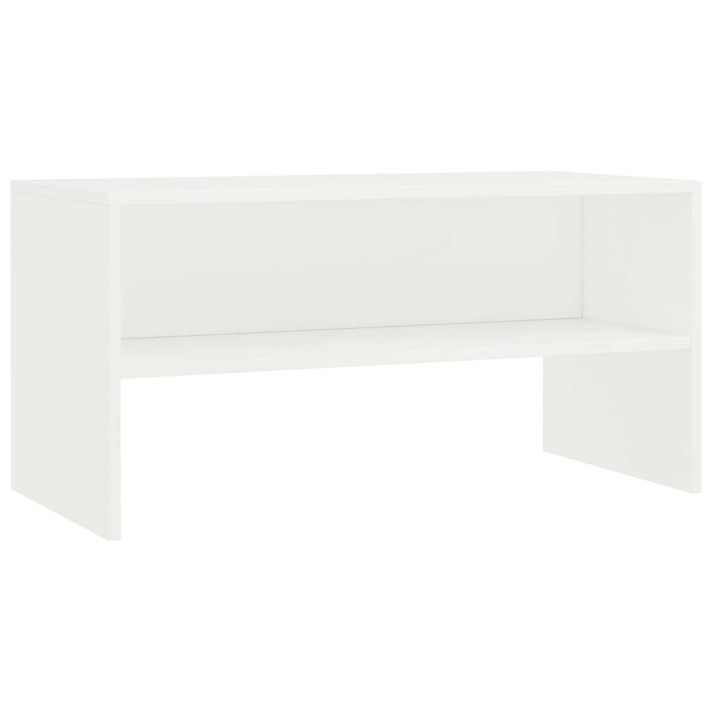tv-bord 80x40x40 cm konstrueret træ hvid