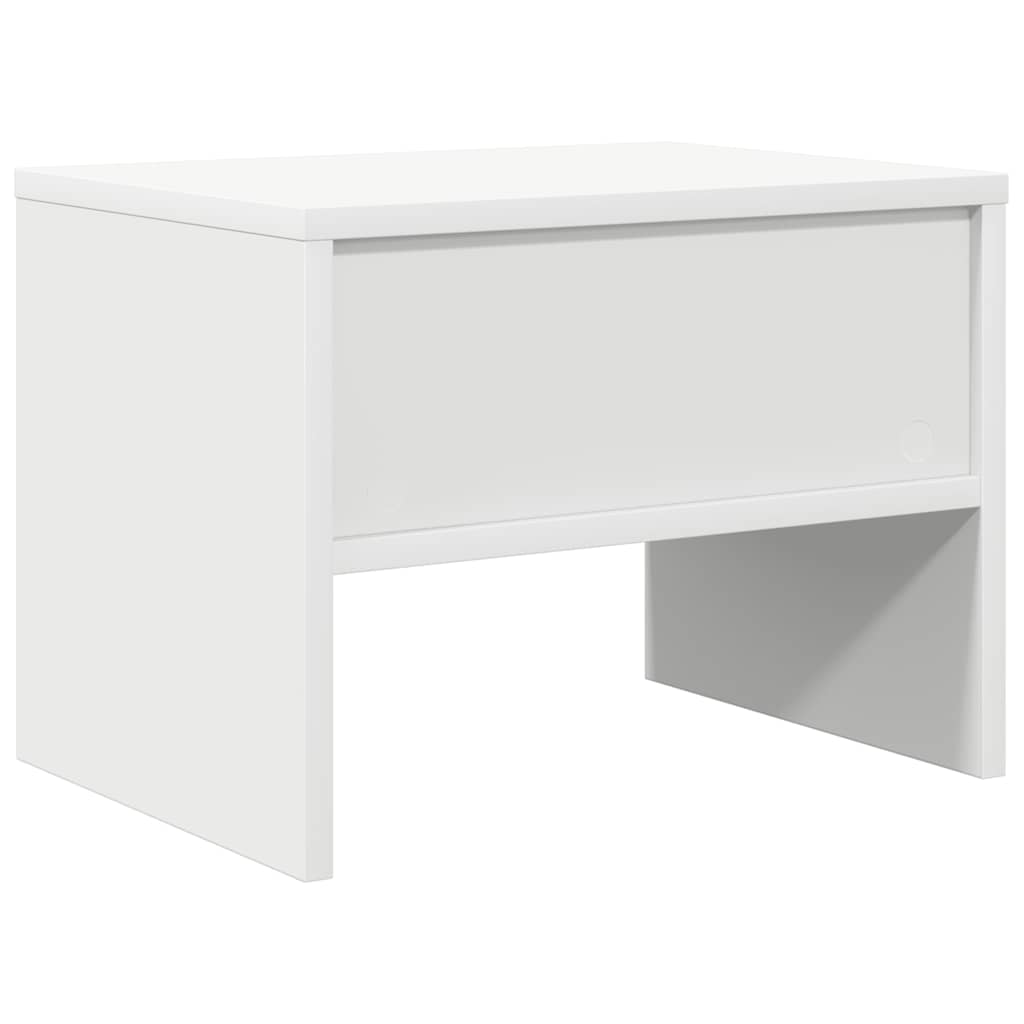 sengebord 40x30x30 cm konstrueret træ hvid