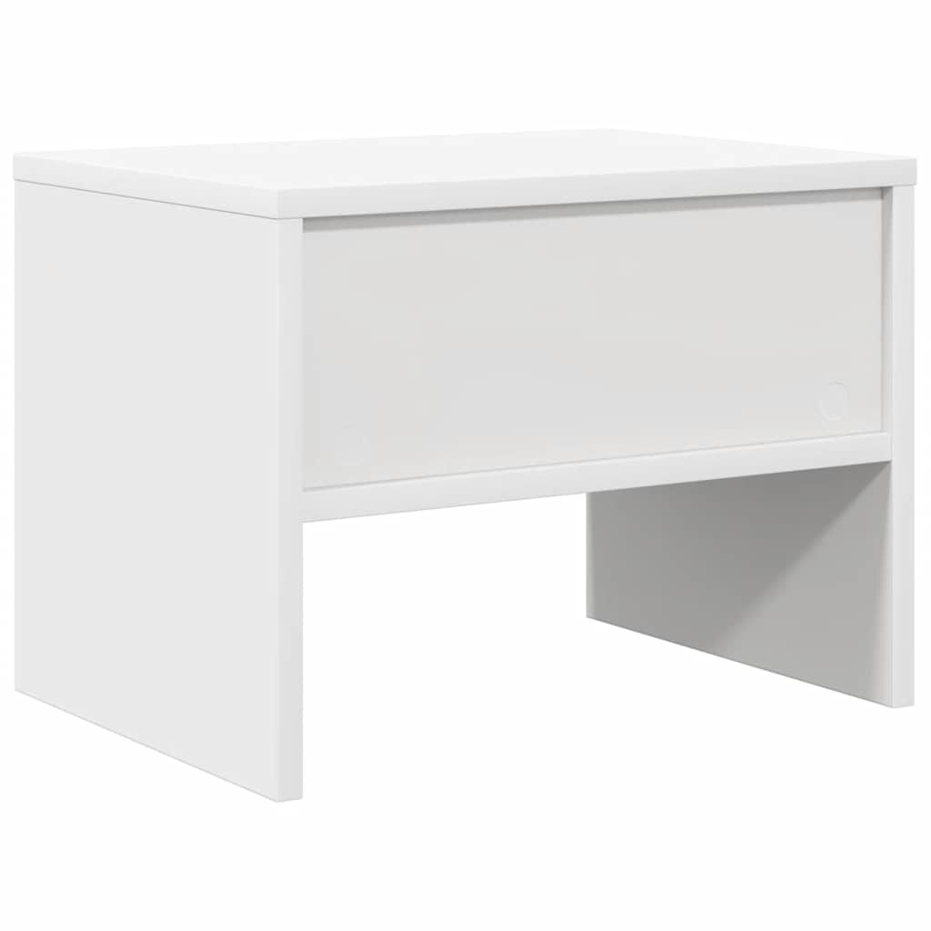 sengeborde 2 stk. 40x30x30 cm konstrueret træ hvid