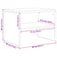 sengeborde 2 stk. 40x30x30 cm konstrueret træ hvid