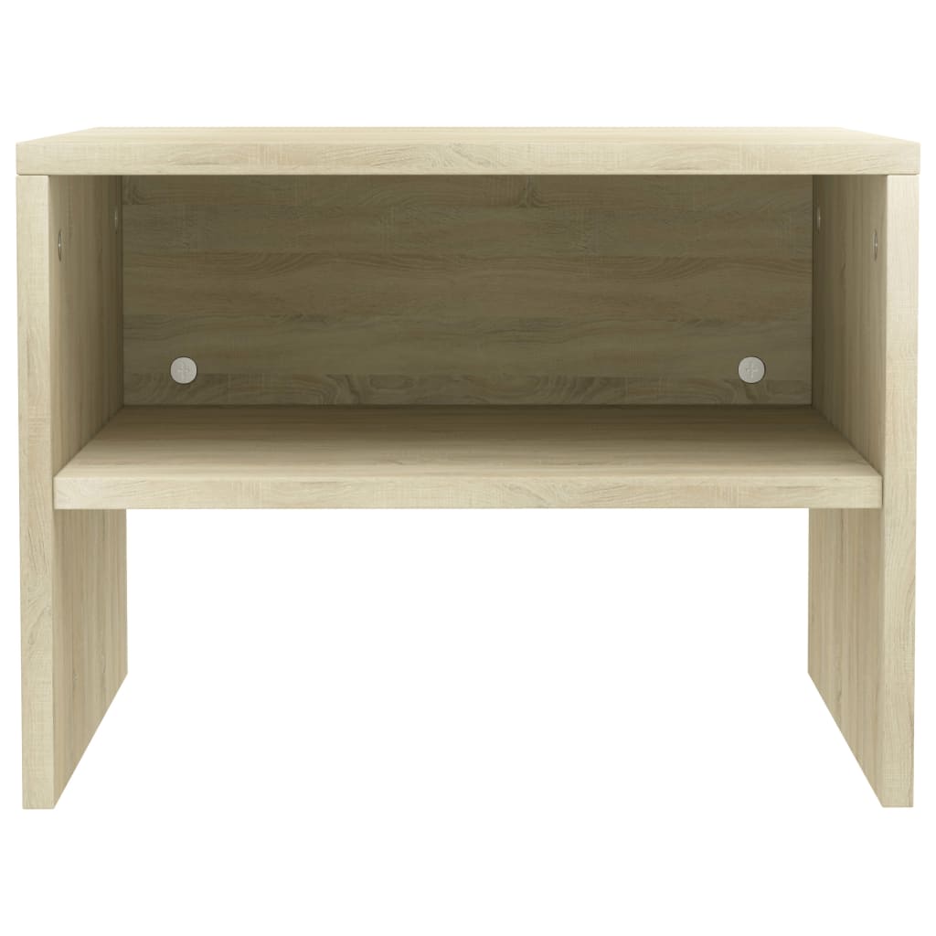 sengeborde 2 stk. 40x30x30 cm konstrueret træ Sonoma-eg