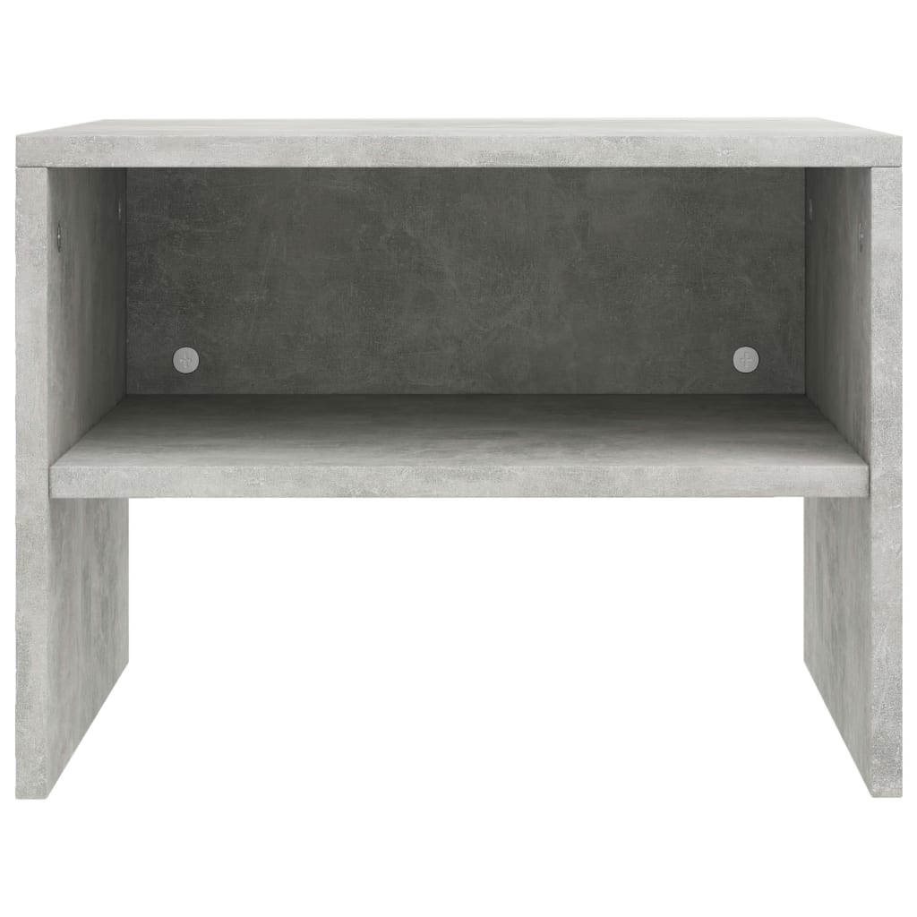 sengeborde 2 stk. 40x30x30 cm konstrueret træ Betongrå