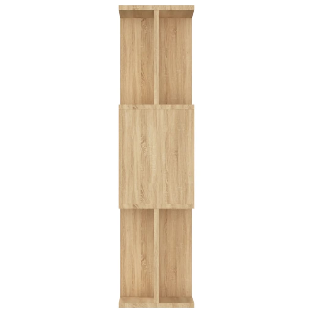 bogreol/rumdeler 80x24x96 cm konstrueret træ sonoma-eg