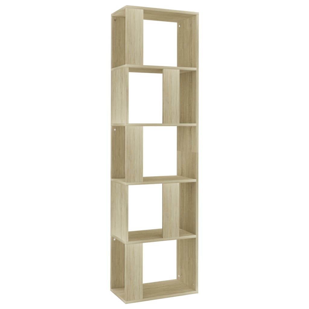 bogreol/rumdeler 45x24x159 cm konstrueret træ sonoma-eg