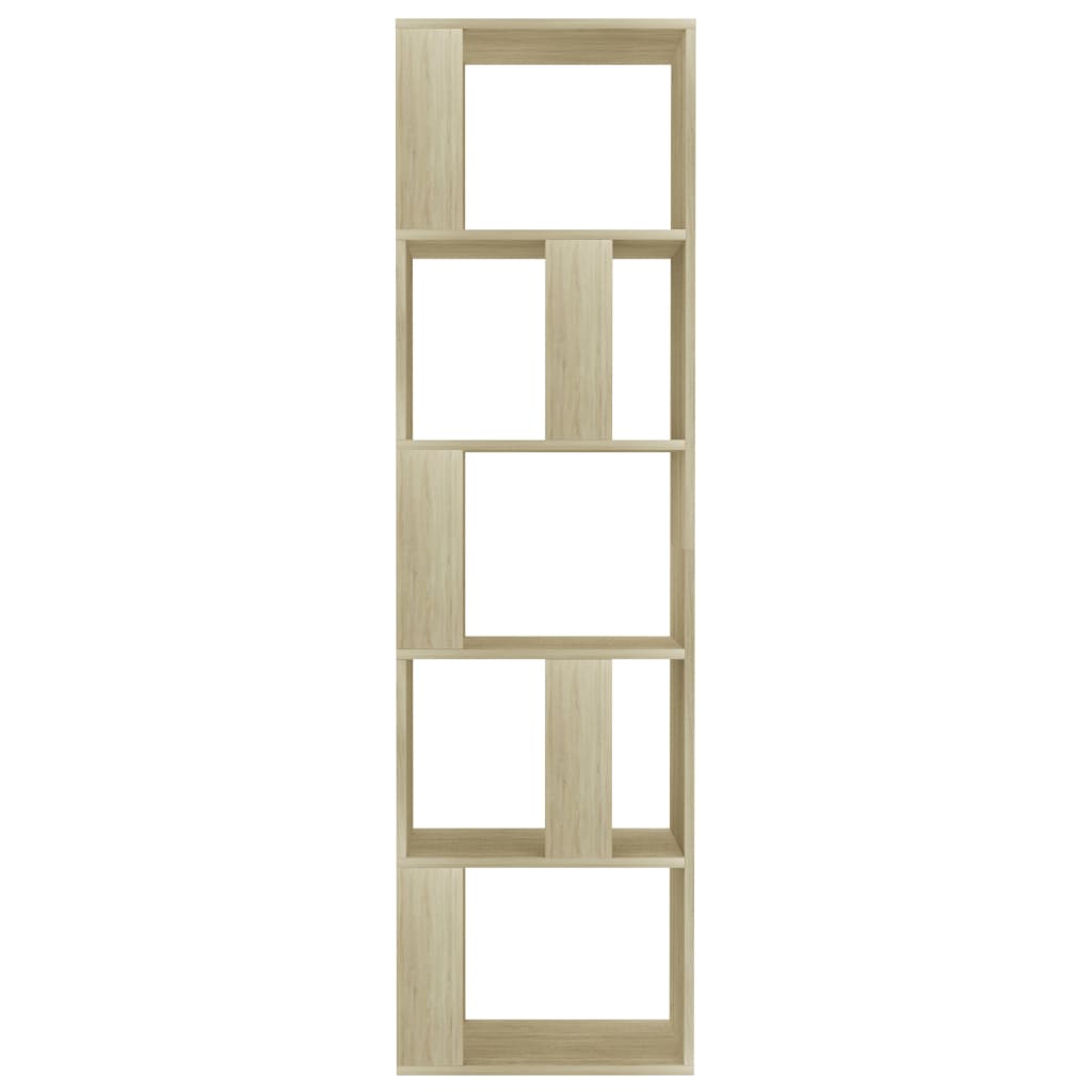 bogreol/rumdeler 45x24x159 cm konstrueret træ sonoma-eg