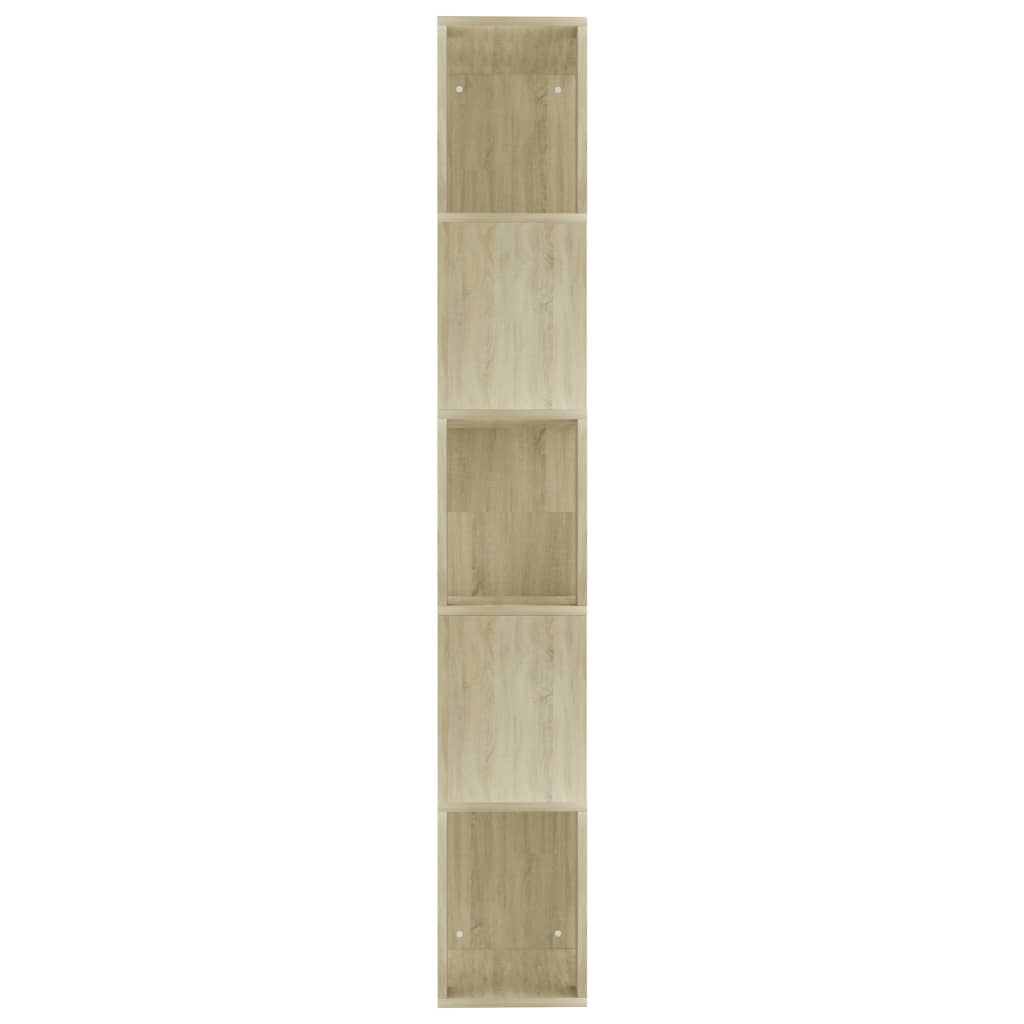 bogreol/rumdeler 45x24x159 cm konstrueret træ sonoma-eg