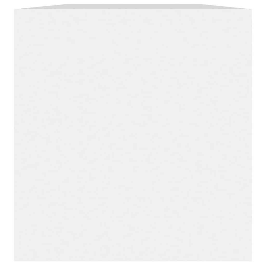 opbevaringsreol til lp'er 71x34x36 cm konstrueret træ hvid