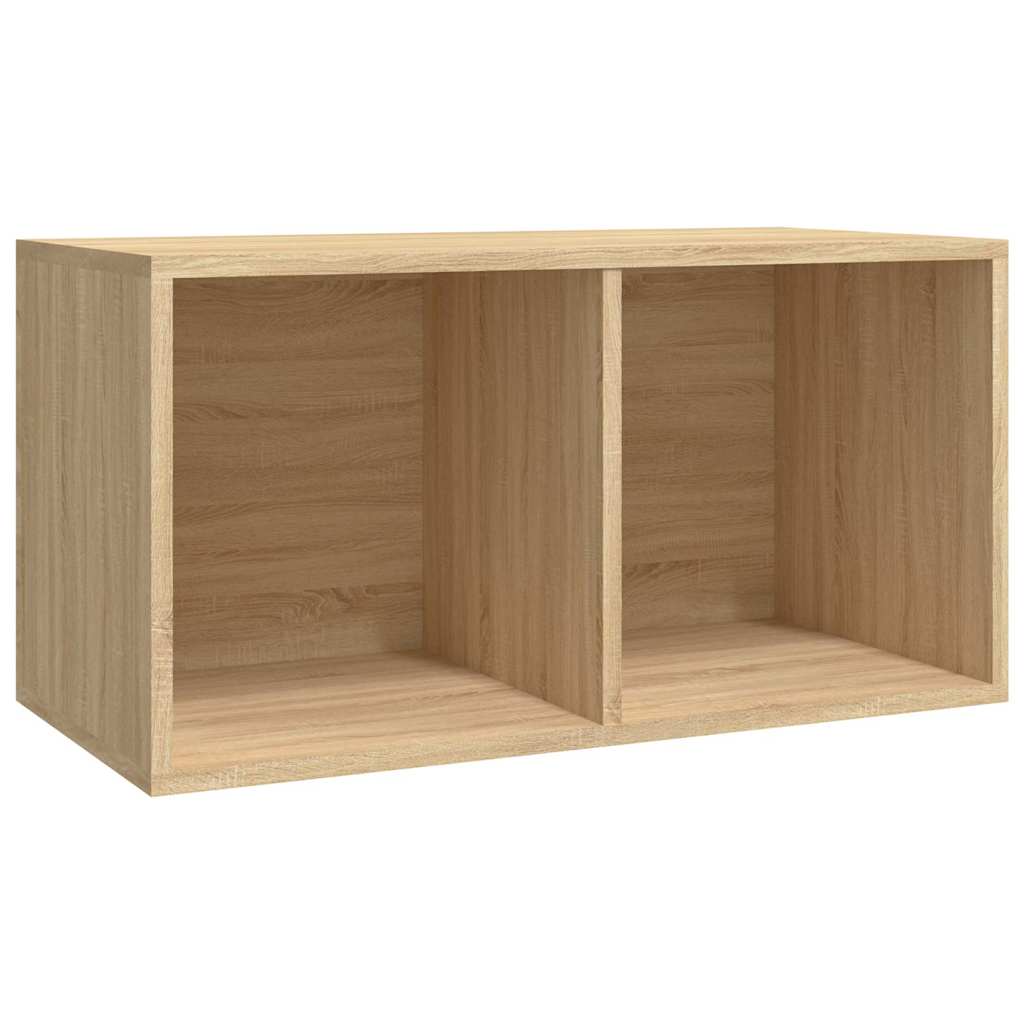 opbevaringsreol til lp'er 71x34x36 cm konstrueret træ sonoma-eg