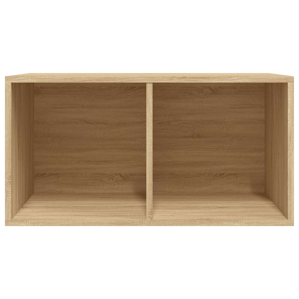 opbevaringsreol til lp'er 71x34x36 cm konstrueret træ sonoma-eg