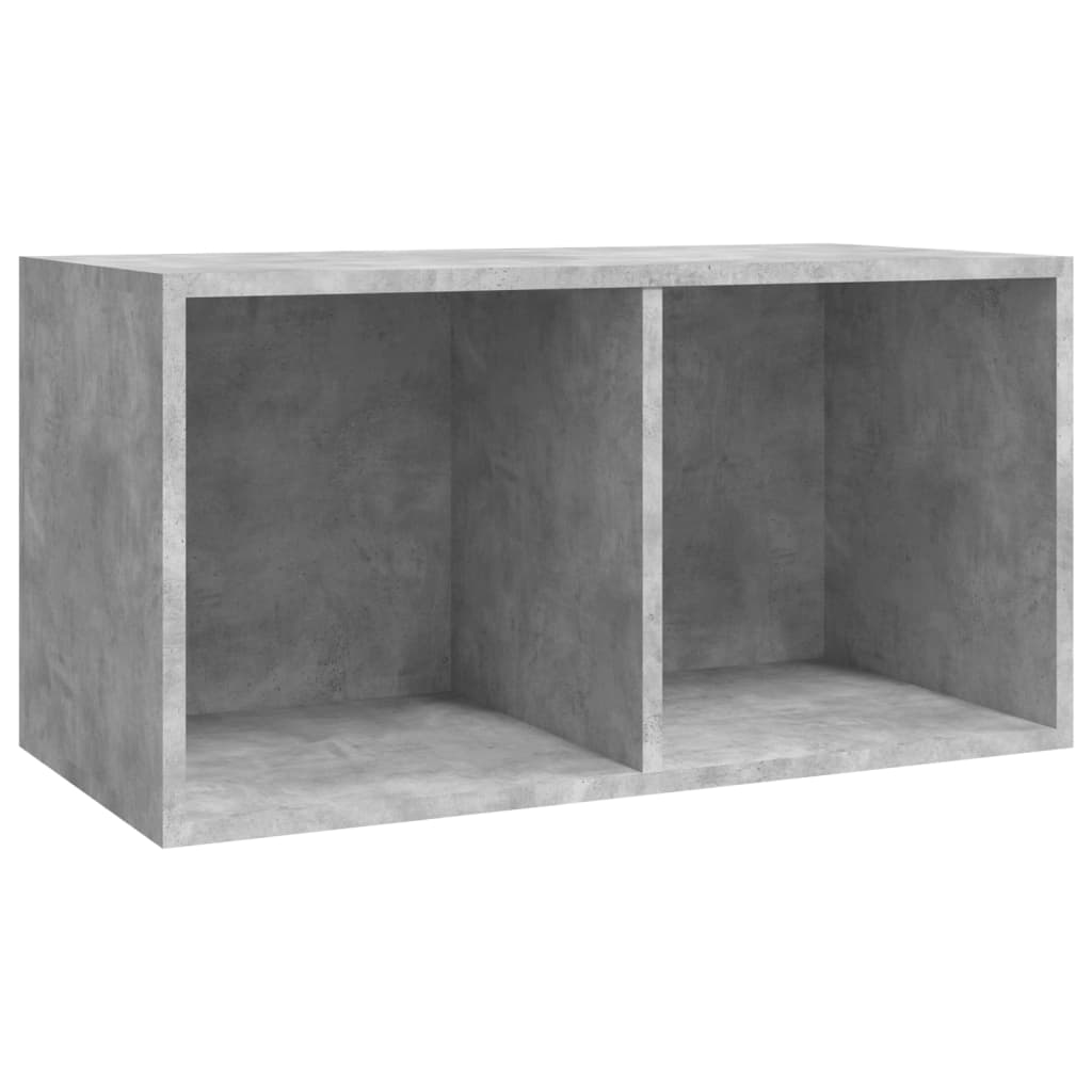 opbevaringsreol til lp'er 71x34x36 cm konstrueret træ betongrå