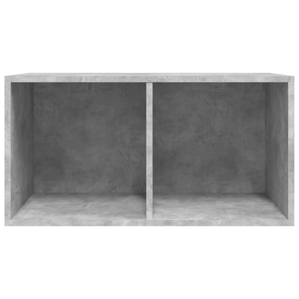 opbevaringsreol til lp'er 71x34x36 cm konstrueret træ betongrå