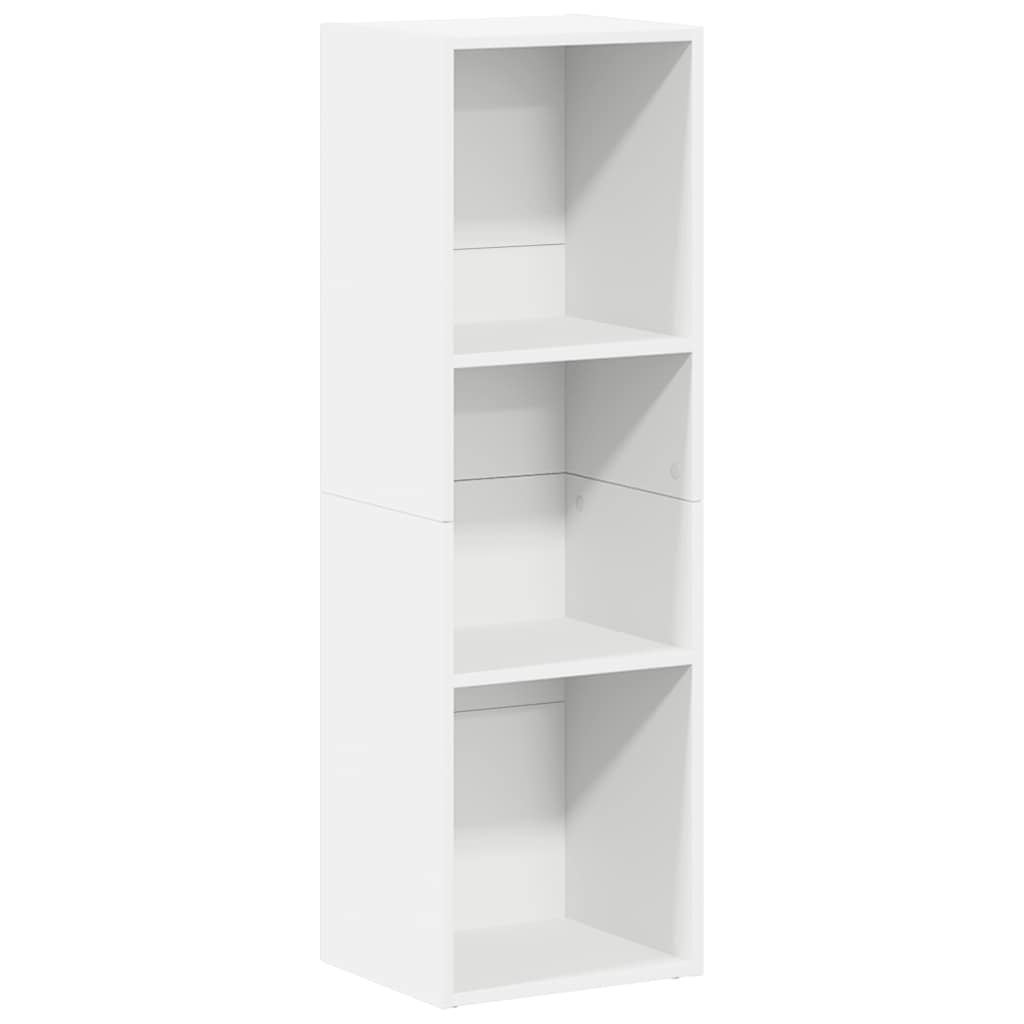 bogreol/tv-bord 36x30x114 cm konstrueret træ hvid