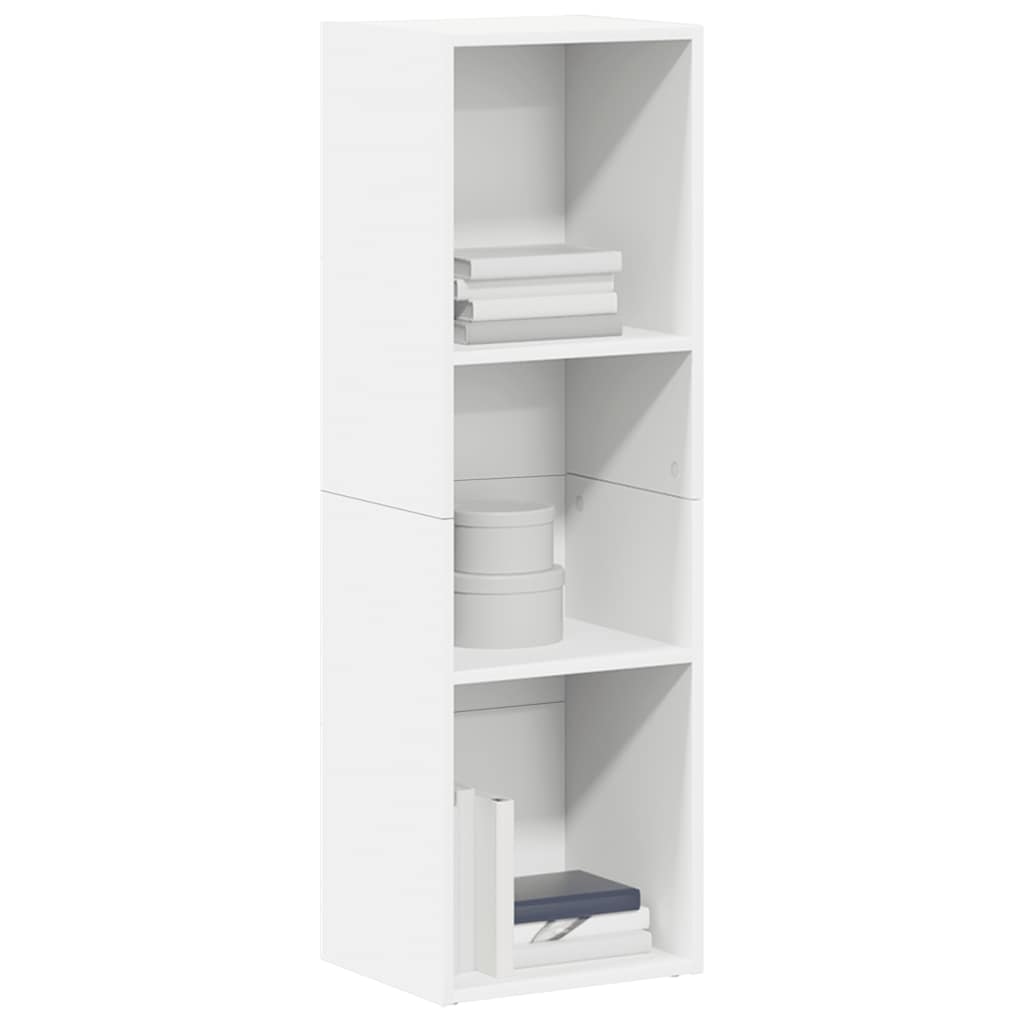 bogreol/tv-bord 36x30x114 cm konstrueret træ hvid