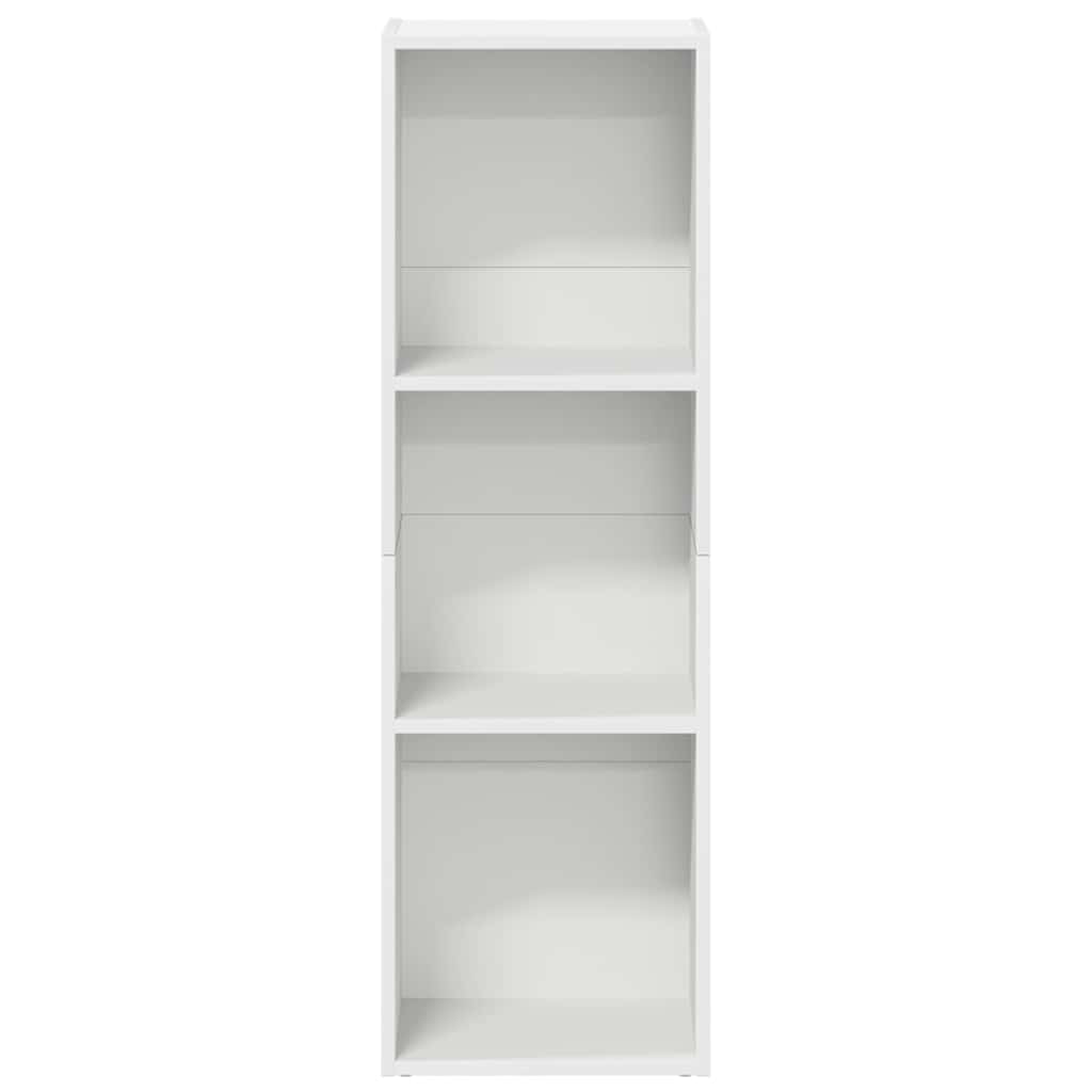 bogreol/tv-bord 36x30x114 cm konstrueret træ hvid