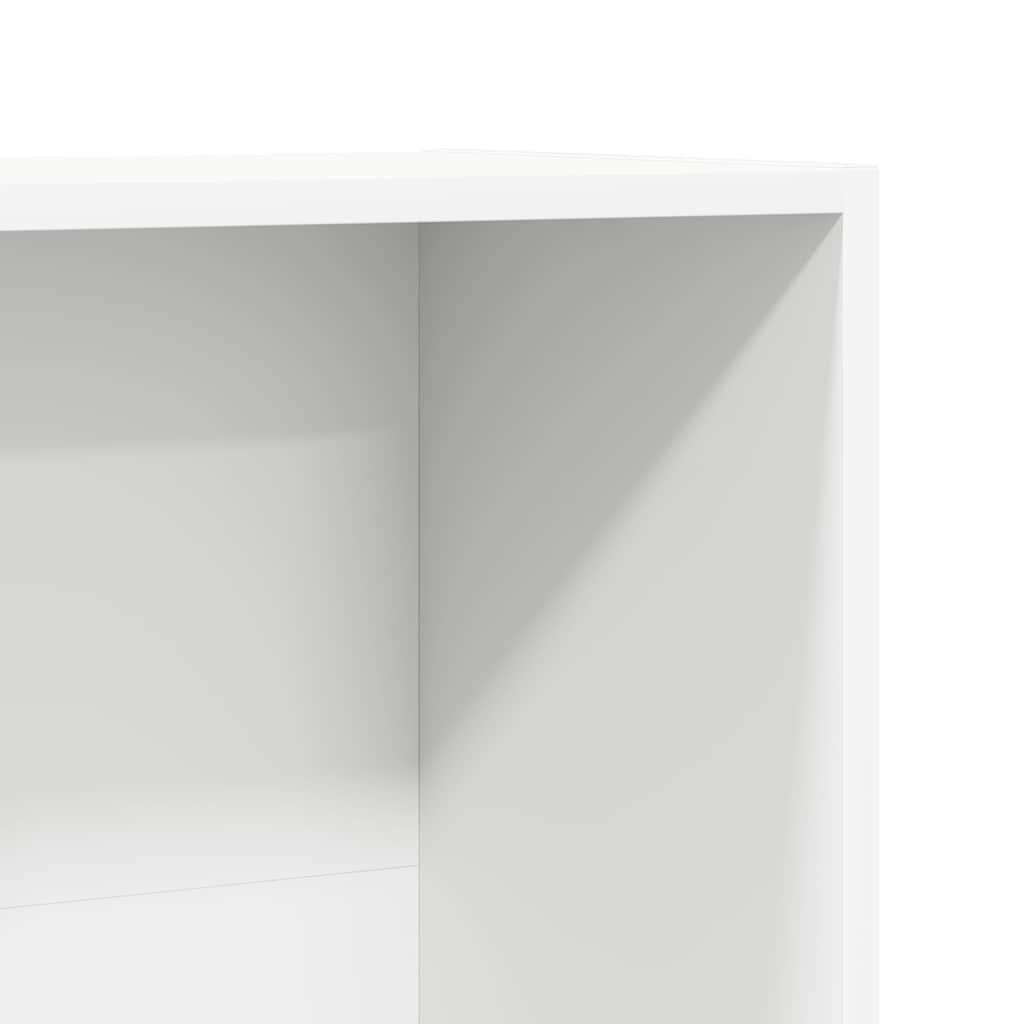 bogreol/tv-bord 36x30x114 cm konstrueret træ hvid