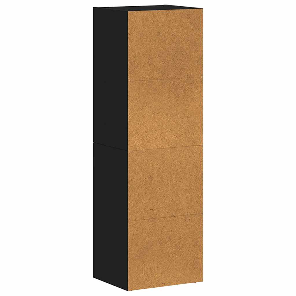 bogreol/tv-bord 36x30x114 cm konstrueret træ sort