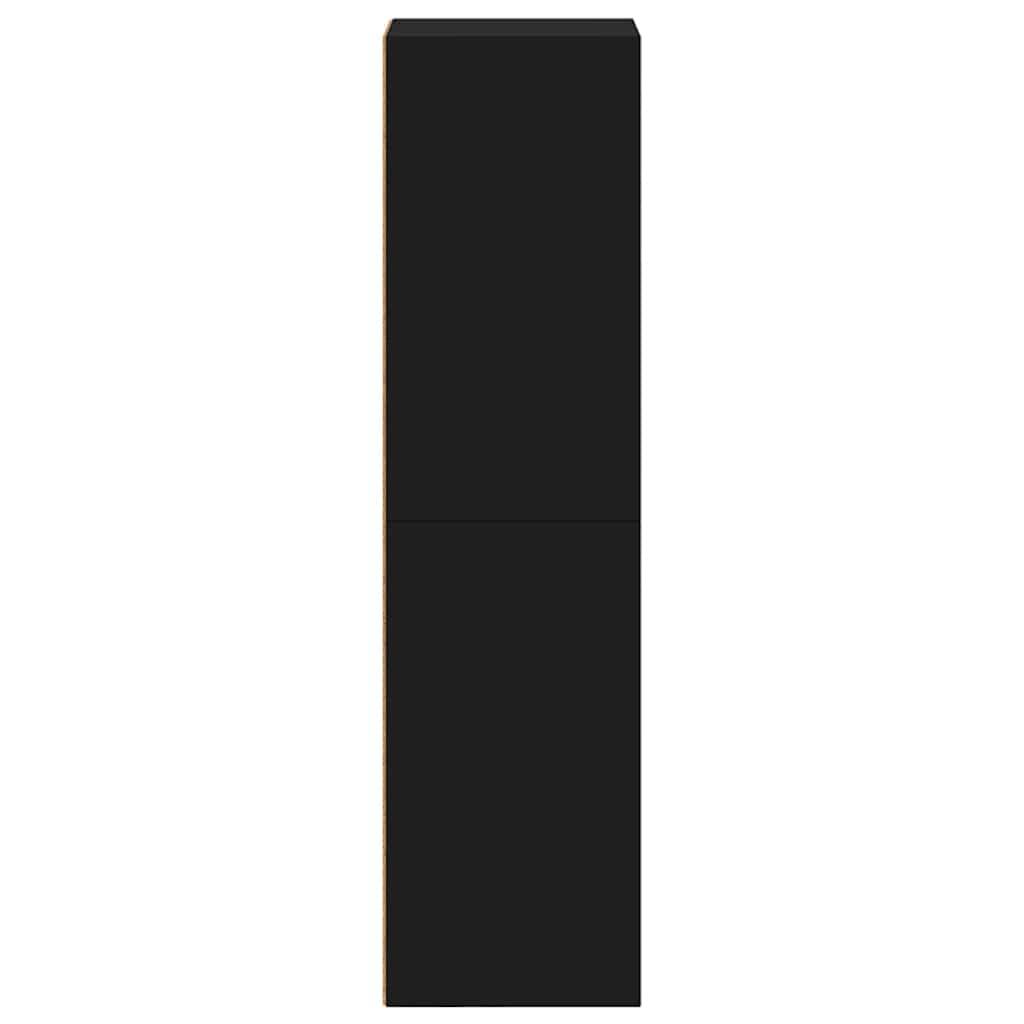 bogreol/tv-bord 36x30x114 cm konstrueret træ sort