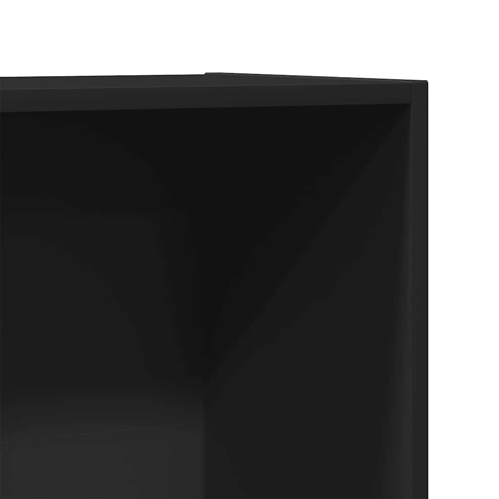 bogreol/tv-bord 36x30x114 cm konstrueret træ sort