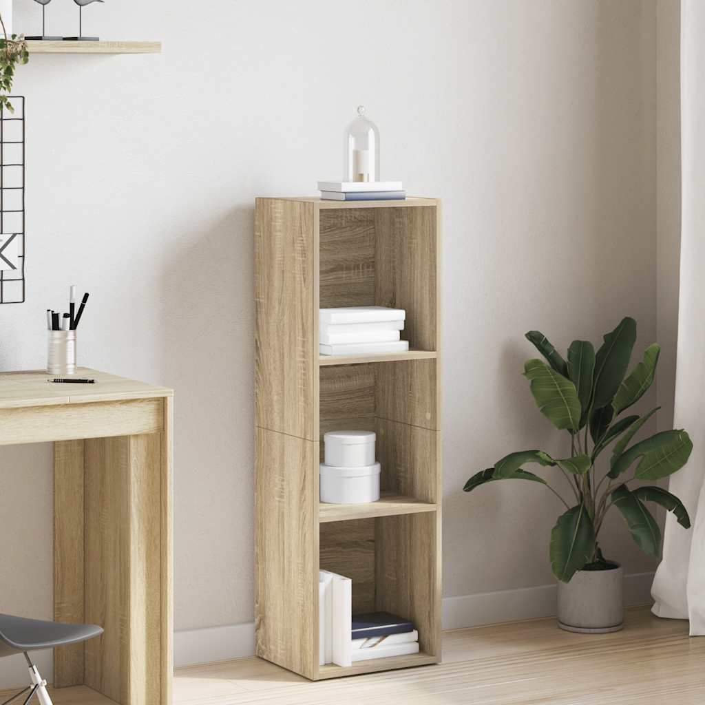 bogreol/tv-bord 36x30x114 cm konstrueret træ Sonoma-eg