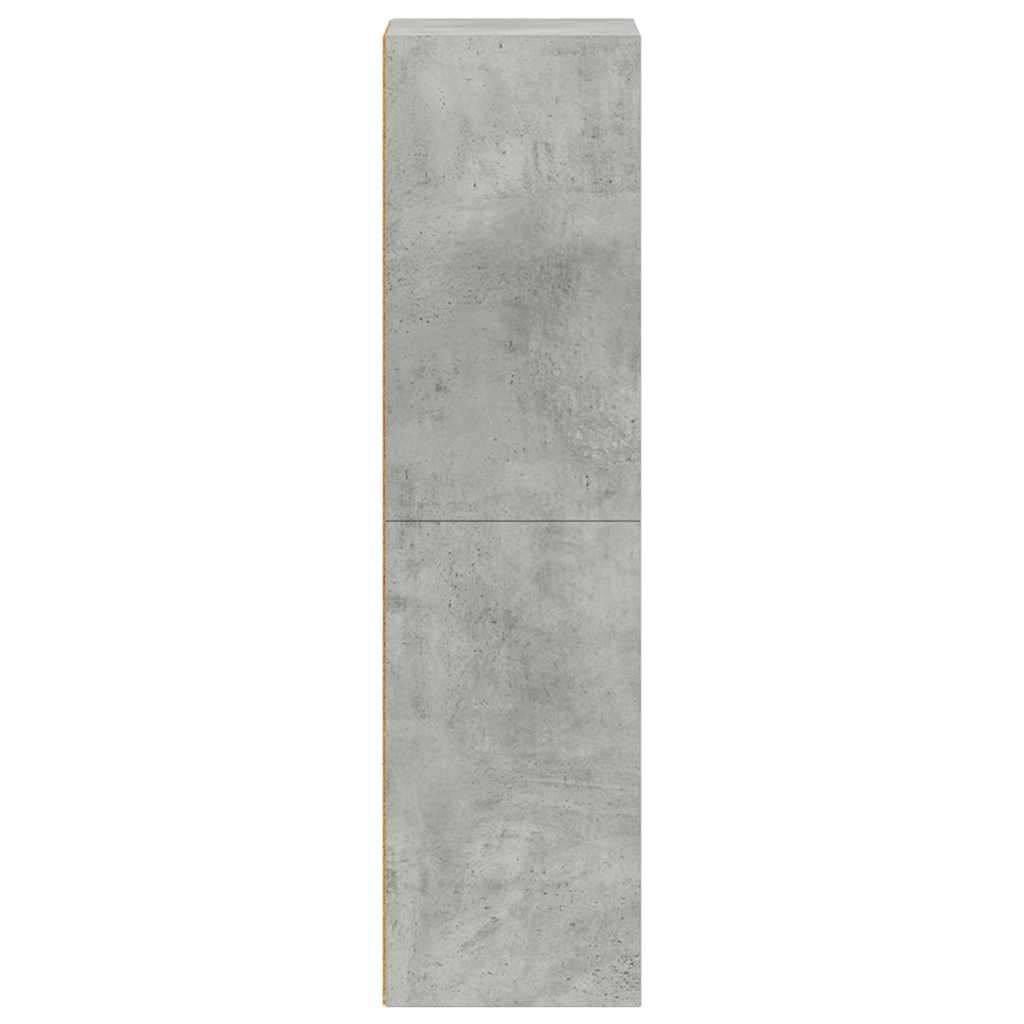 bogreol/tv-bord 36x30x114 cm konstrueret træ betongrå