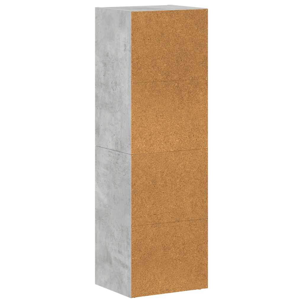 bogreol/tv-bord 36x30x114 cm konstrueret træ betongrå