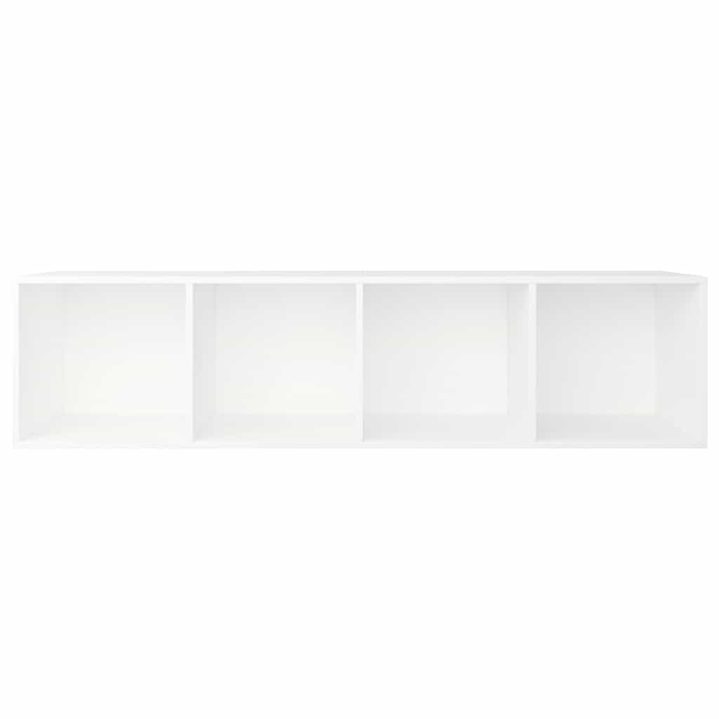 bogreol/tv-bord 36x30x143 cm konstrueret træ hvid