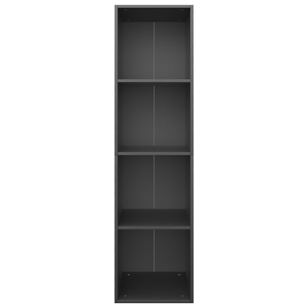 bogreol/tv-bord 36x30x143 cm konstrueret træ sort