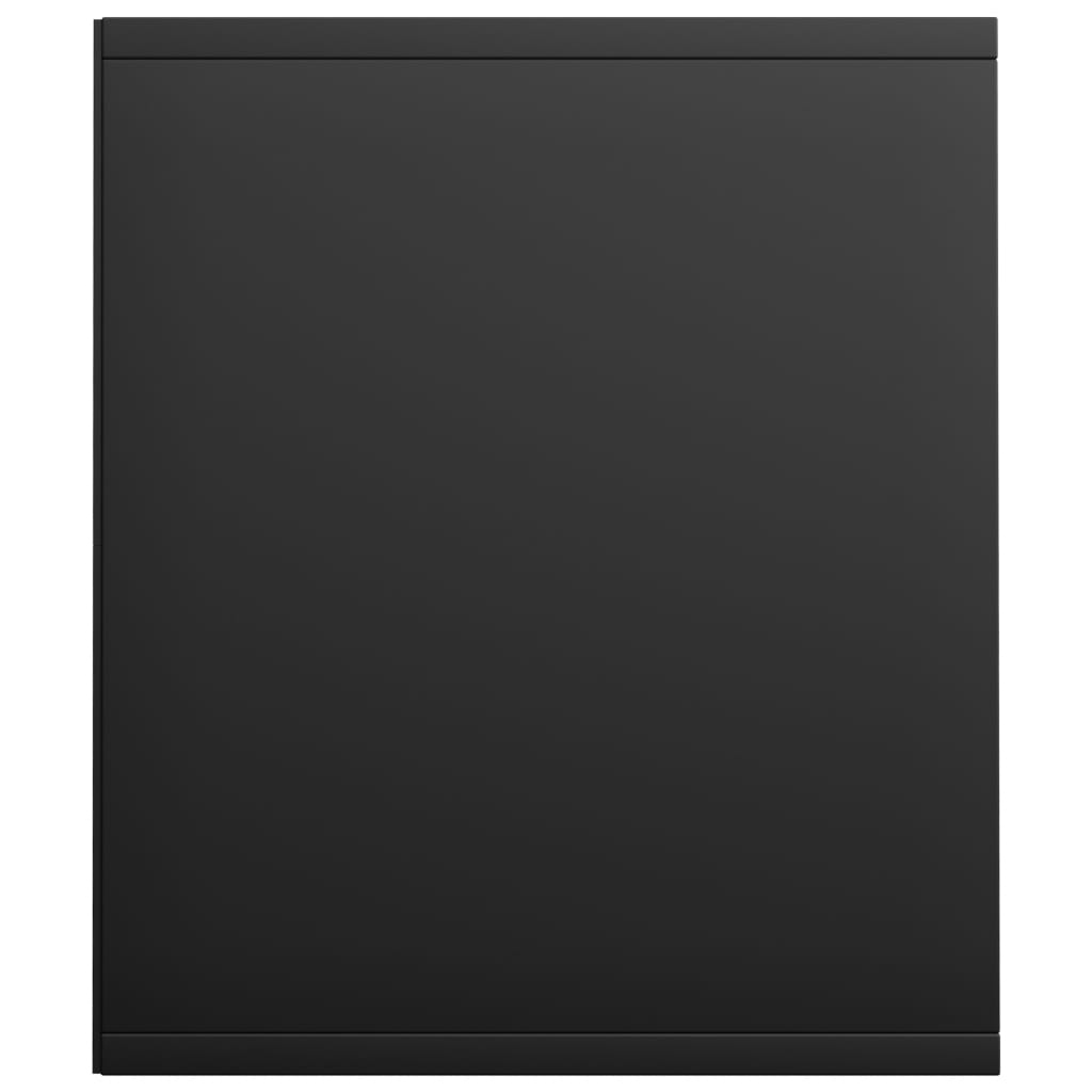 bogreol/tv-bord 36x30x143 cm konstrueret træ sort